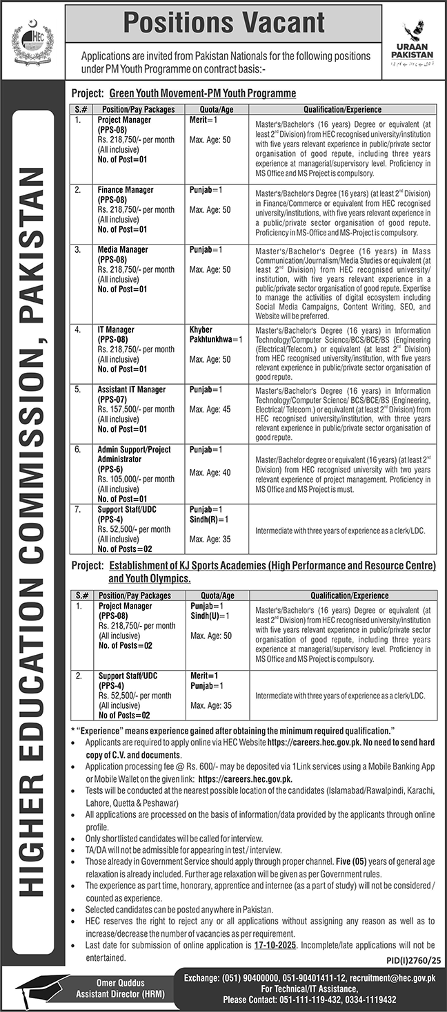 Higher Education Commission Jobs